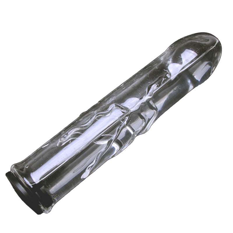 Crystal Glass Transparent Penis Manual Dildo Masturbation Appliance Sex Toys