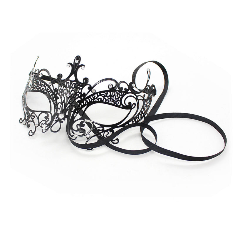 Adult Sex Mask Party Play Halloween Masquerade Ball Female Show Iron Mask Rhinestone Eye Mask