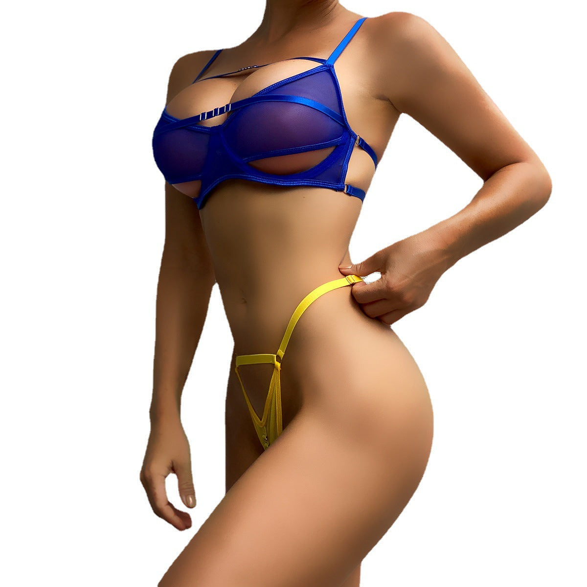 Perspective contrasting webbing set