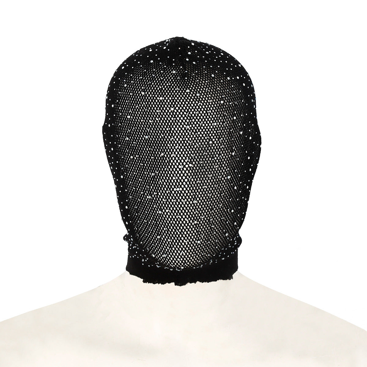 SM Adult Sex Toys Men and Women Flirting Headgear Black Lace Hazy Fishnet Headgear