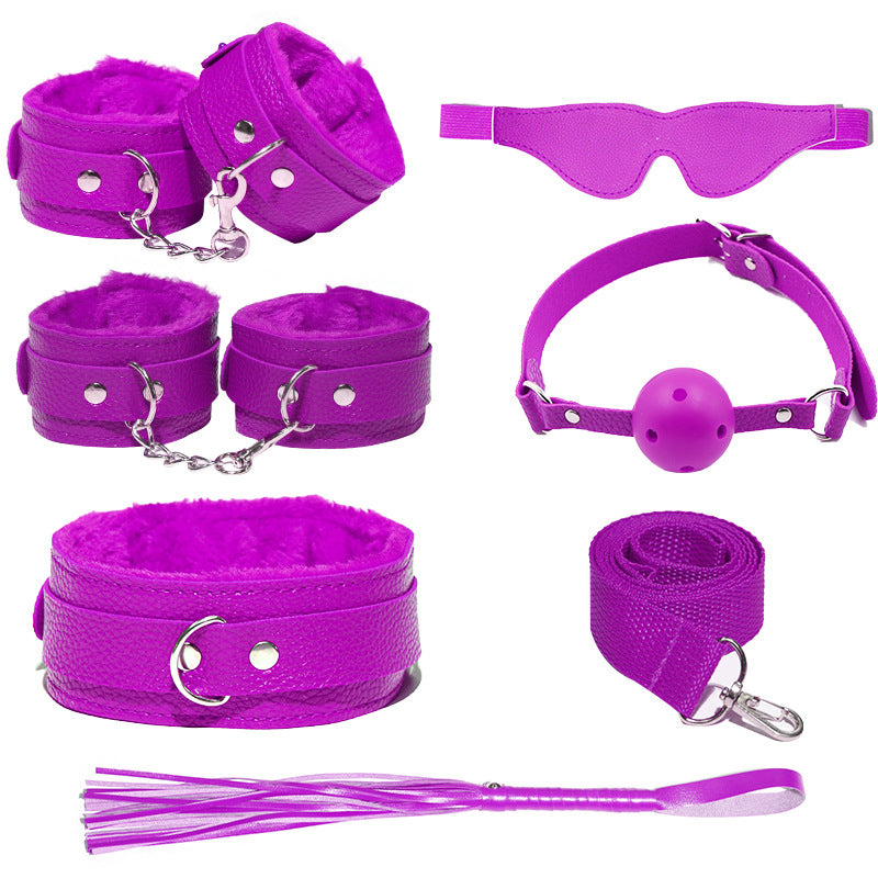 SM Fun 7-piece Set 8-piece Set 10-piece Set Alternative Training Props Handcuffs Foot Cuffs Bound Bondage Toys