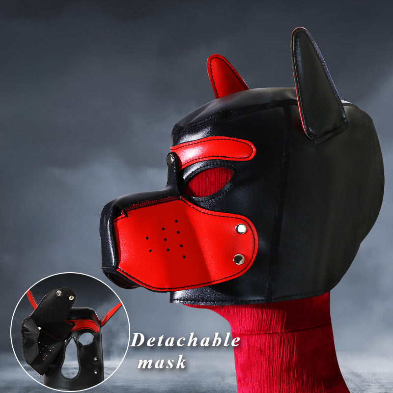 SM Sex Play Dog Head Mask Men and Women Wear Headgear Role Play Adult Sex Products