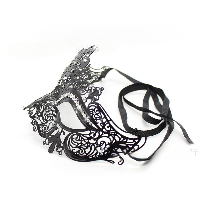 Adult Sex Mask Party Play Halloween Masquerade Ball Female Show Iron Mask Rhinestone Eye Mask