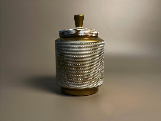 Golden Modern Decorative Ceramic Jar