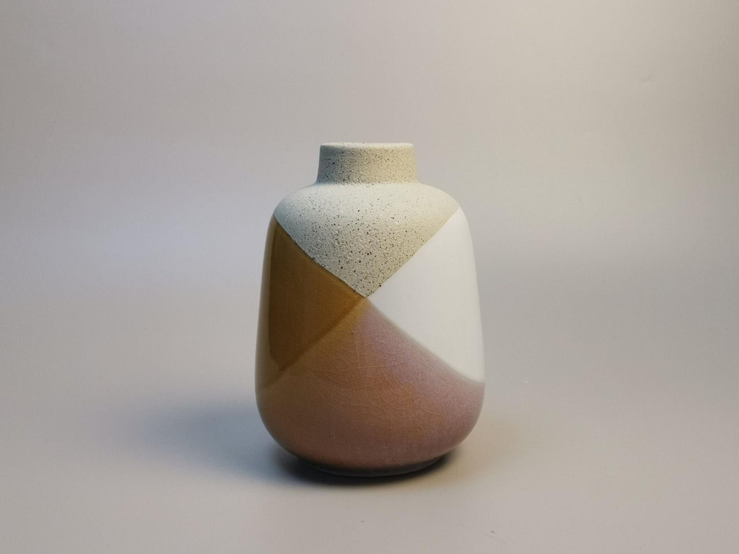 Modern Artisan Caramel Orange  Vase