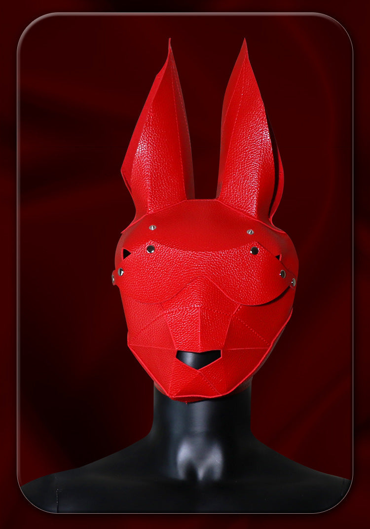 SM Sex Rabbit Head Mask Men and Women Wear Headgear Role Play Adult Sex Toys