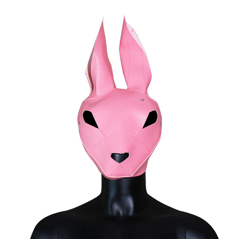 SM Sex Rabbit Head Mask Men and Women Wear Headgear Role Play Adult Sex Toys