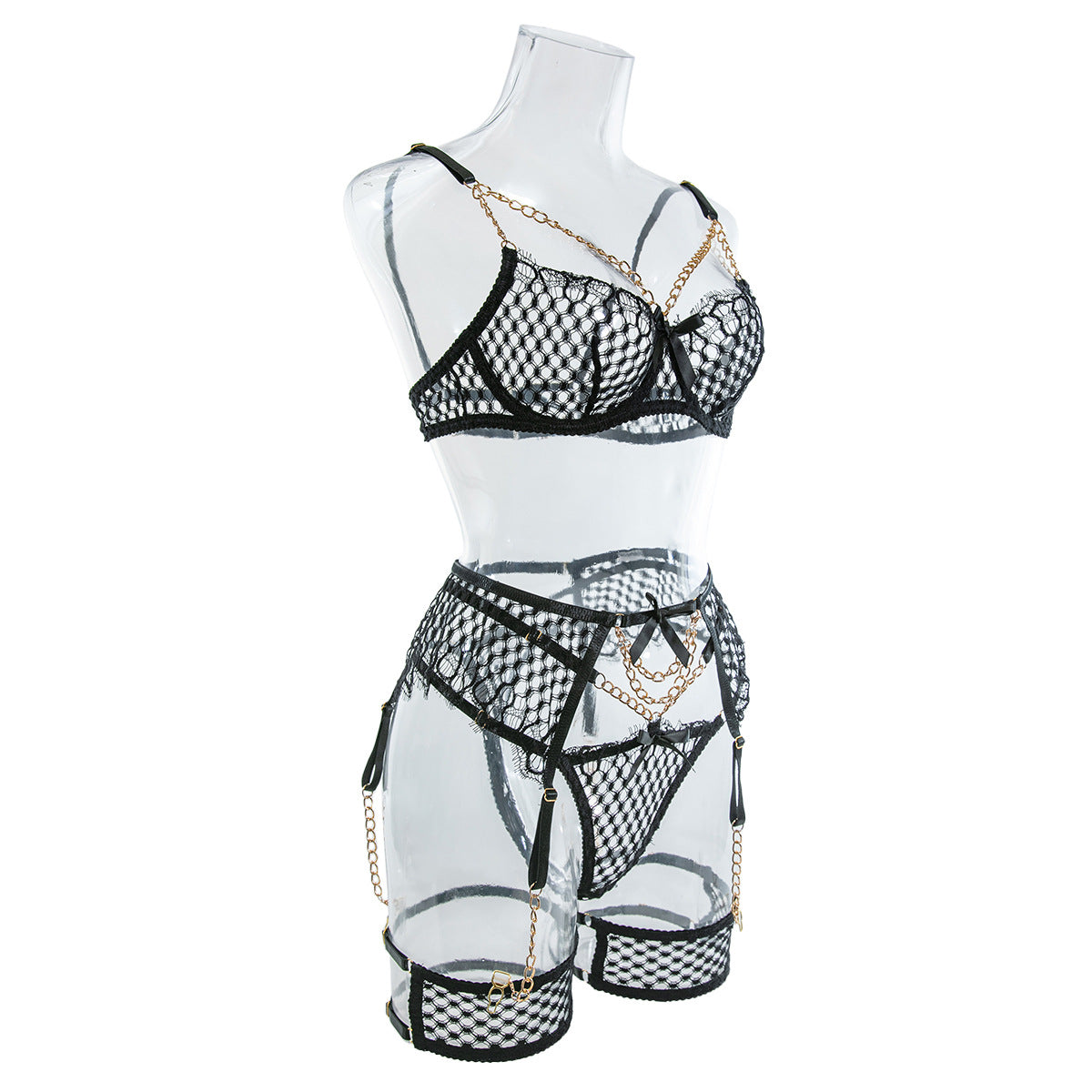 Mesh metal four-piece set