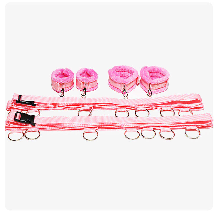 SM Props Bed Straps Bundled Bondage Set Handcuffs Adult Sex Toys