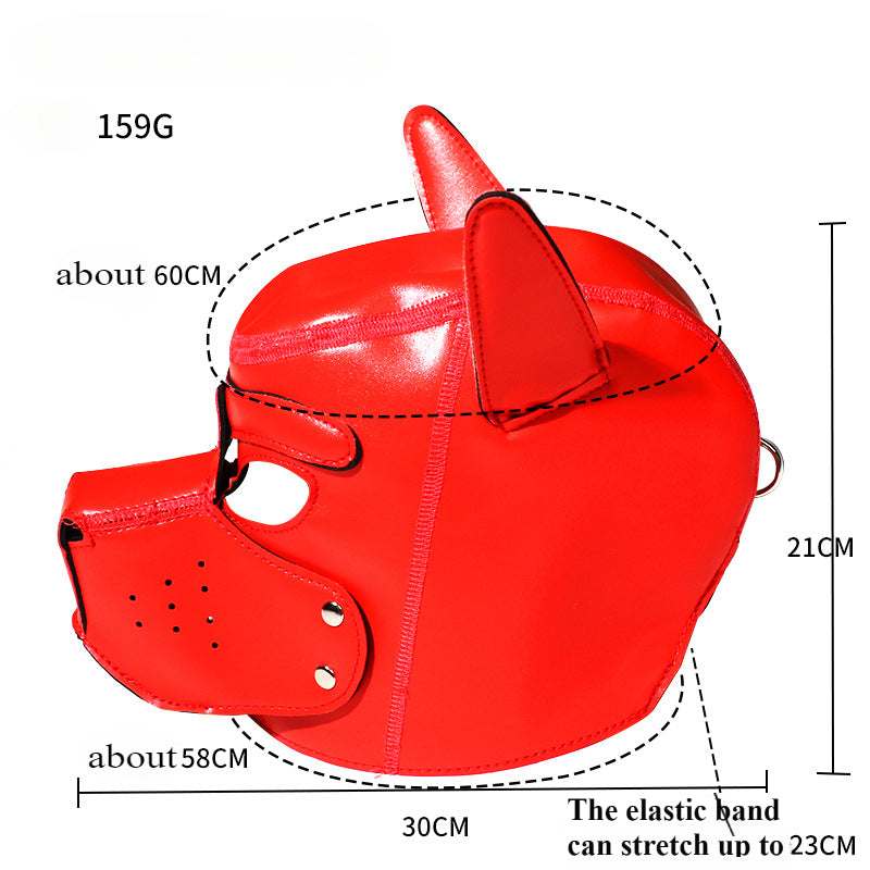 SM Sex Play Dog Head Mask Men and Women Wear Headgear Role Play Adult Sex Products